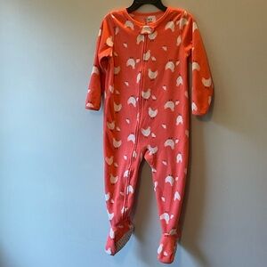 Carter's Pink Chicken Print Footie